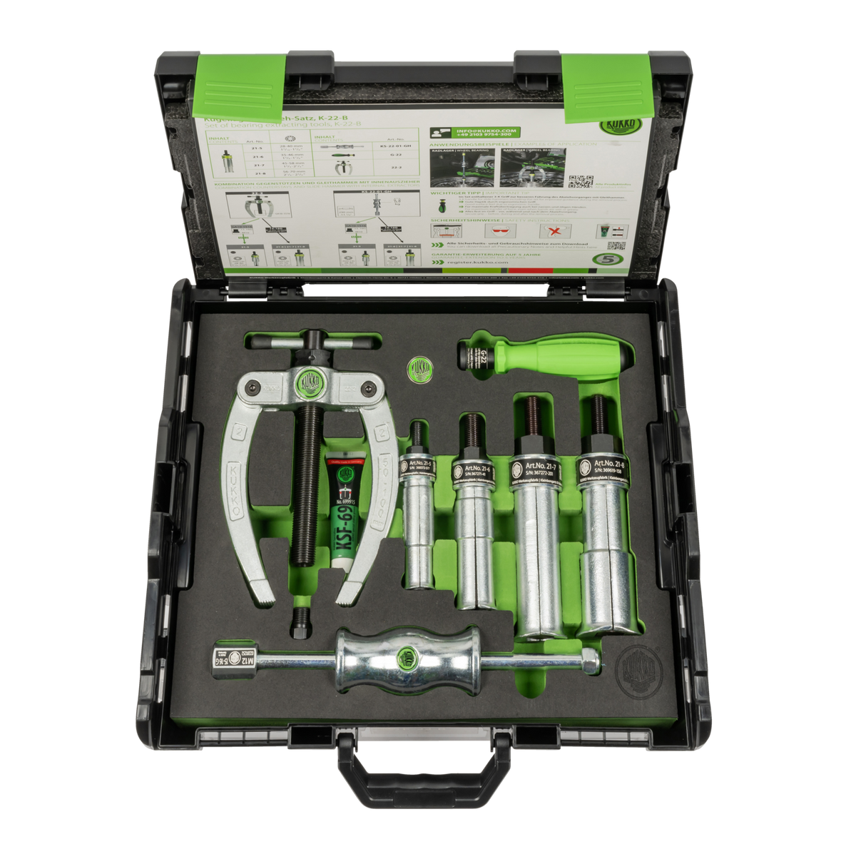 Kukko K-22-B Bearing Extracting Set With Counterstay and Slide