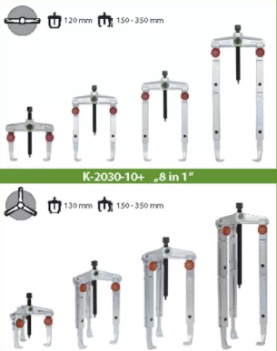 Kukko K-2030-10+ Universal 2 and 3 jaw puller set with quick