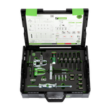 Kukko 27-A universal puller set – 22-piece kit with bearing puller, extractors, sliding hammer, and accessories for internal and external component removal