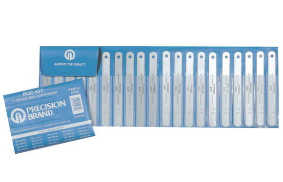  Poc-Kit® Feeler Gage Assortment, 20 Blades, SAE, 5 in Length